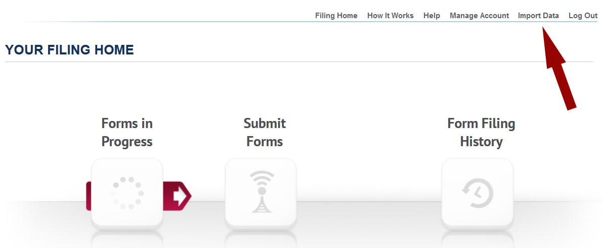 Upload Filing Home